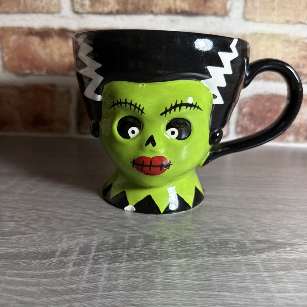 Connections Frankensteins Wife Figural Ceramic Coffee Mug Halloween